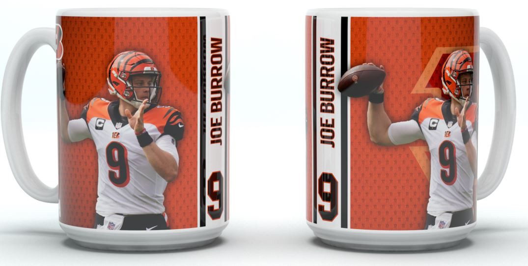 Cincinnati Bengals Becher Cincinnati Bengals Jumbo Mug Motion "BURROW", Keramik