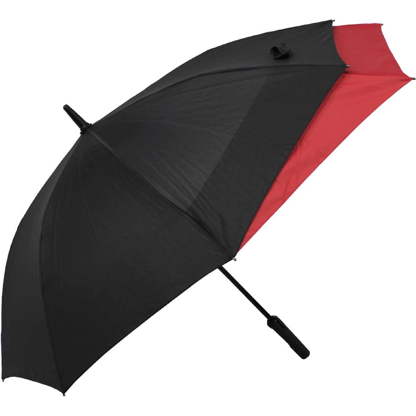 doppler® Langregenschirm Fiberglas mit Auf-Automatik für XL, Move Schutz Regen vergrößert sich Öffnen - mehr to schwarz-rot vor beim