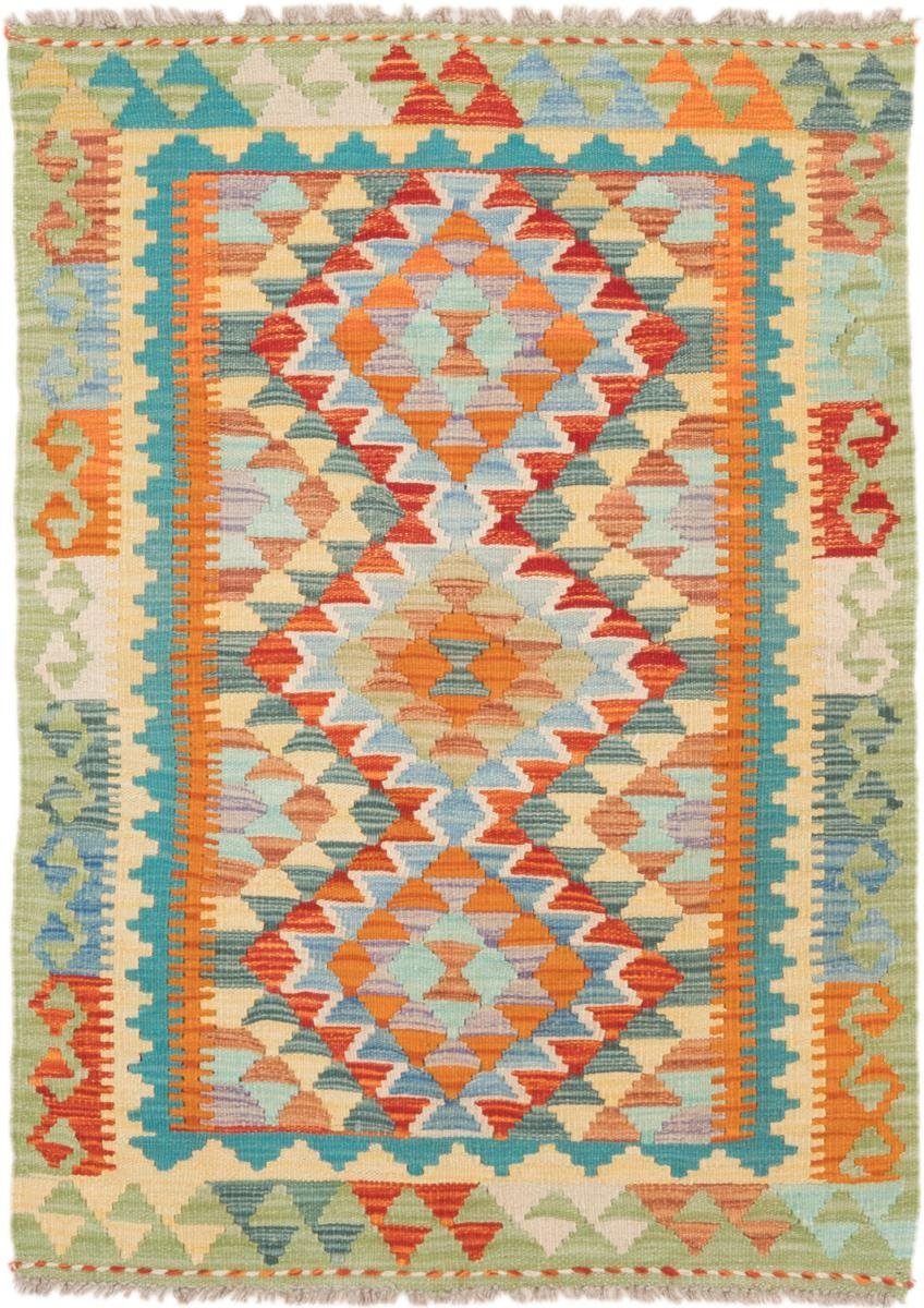 Orientteppich Kelim Afghan 88x123 Handgewebter Orientteppich, Nain Trading, rechteckig, Höhe: 3 mm