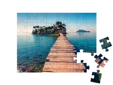 puzzleYOU Puzzle Insel Cameo, Zakinthos, Griechenland, 48 Puzzleteile, puzzleYOU-Kollektionen Inseln, Brücken, Insel & Meer, Strand & Meer