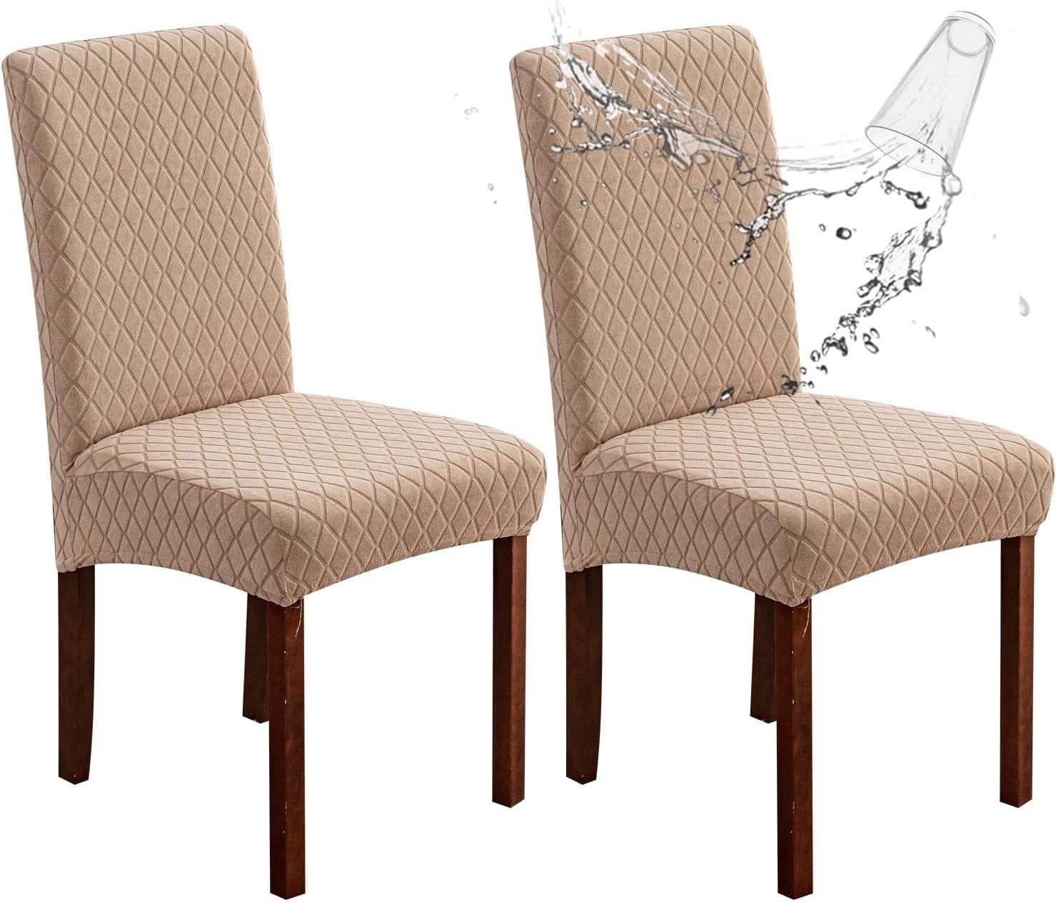 Coonoor Sitzflächenhusse 2/4/6er Set Stretch Stuhlhussen für Esszimmerstühl günstig online kaufen