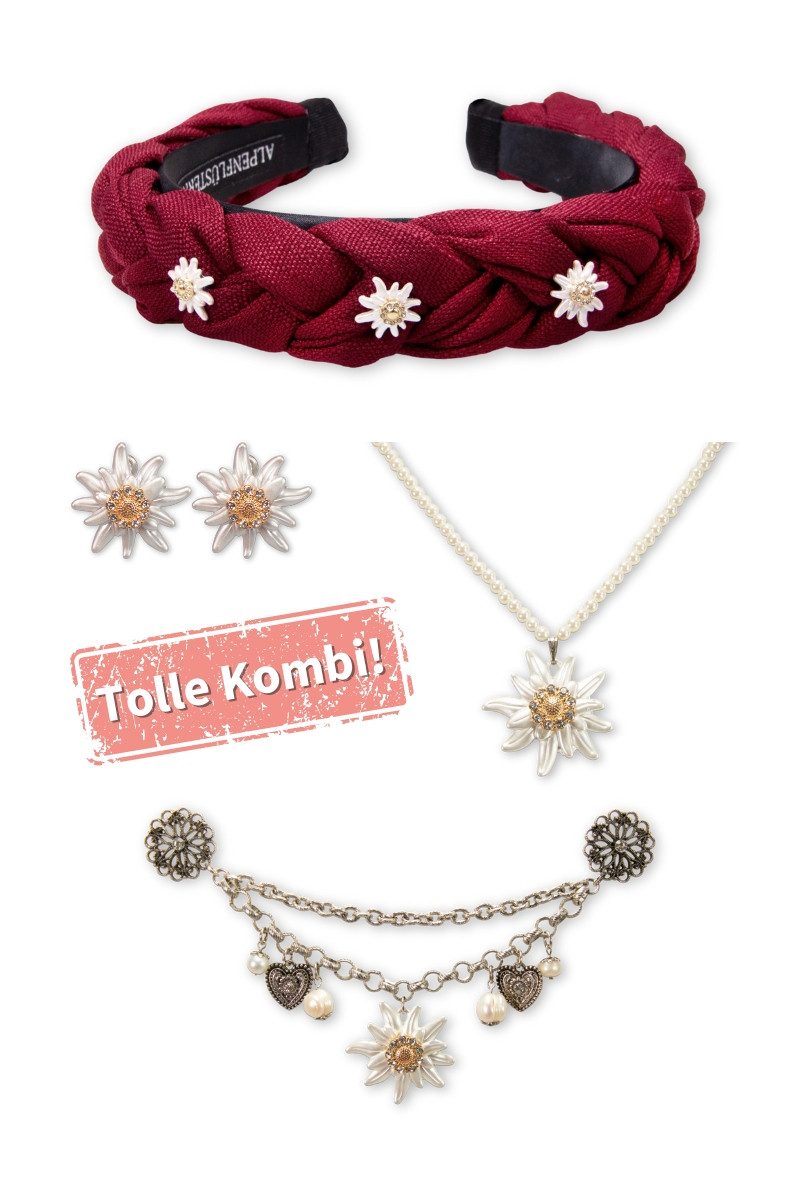 Alpenflüstern Schmuckset Haarreifen - LEINEN-OPTIK GRETA – Bild 3 von 5