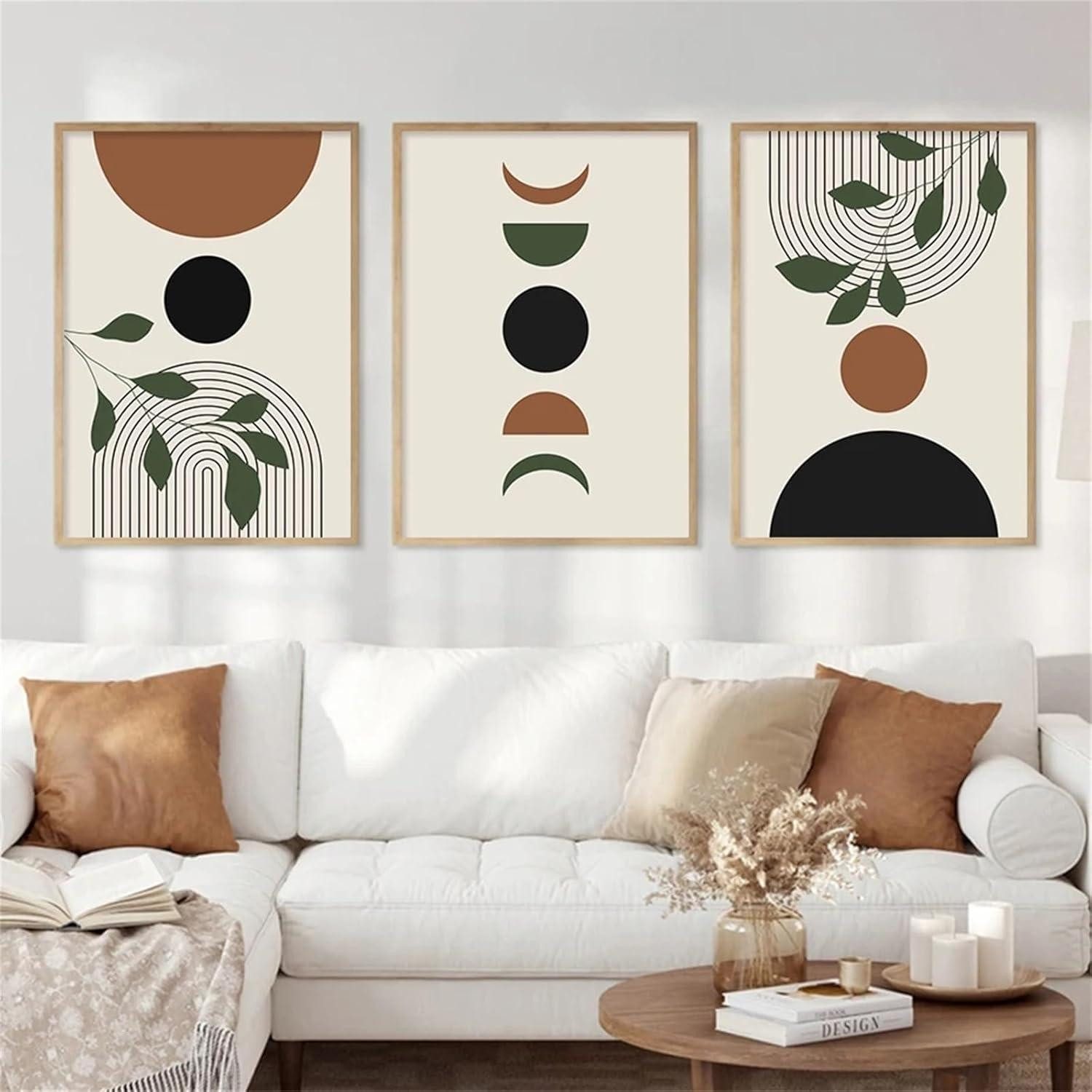 Kunstdruck Moderne Abstrakte Poster Set 3 Stück Kunstdruck Wandbilder ohne Rahmen