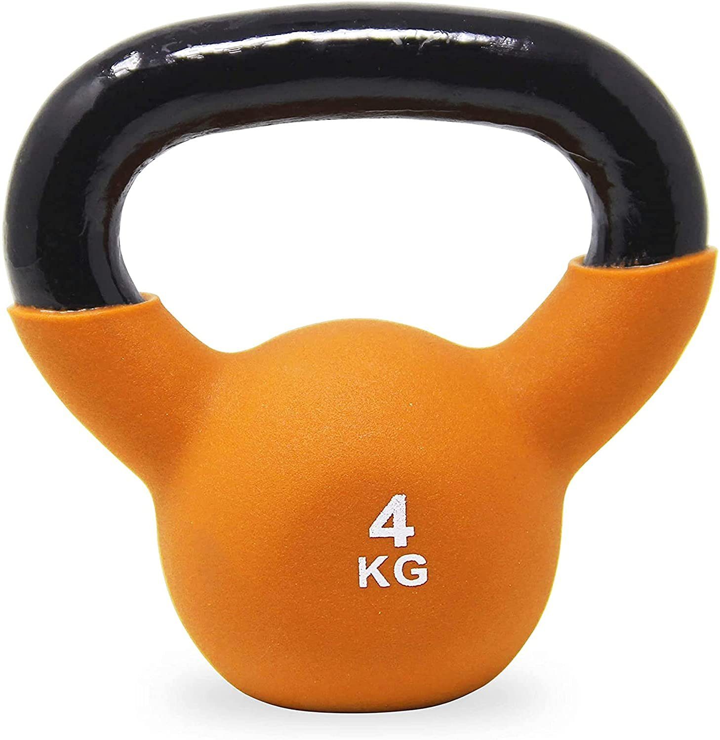 inkl. Workout, 2-26 Farben/Gewichte, (Gelb) Kettlebell 2 versch. Kugelhantel kg POWRX Neopren Kg