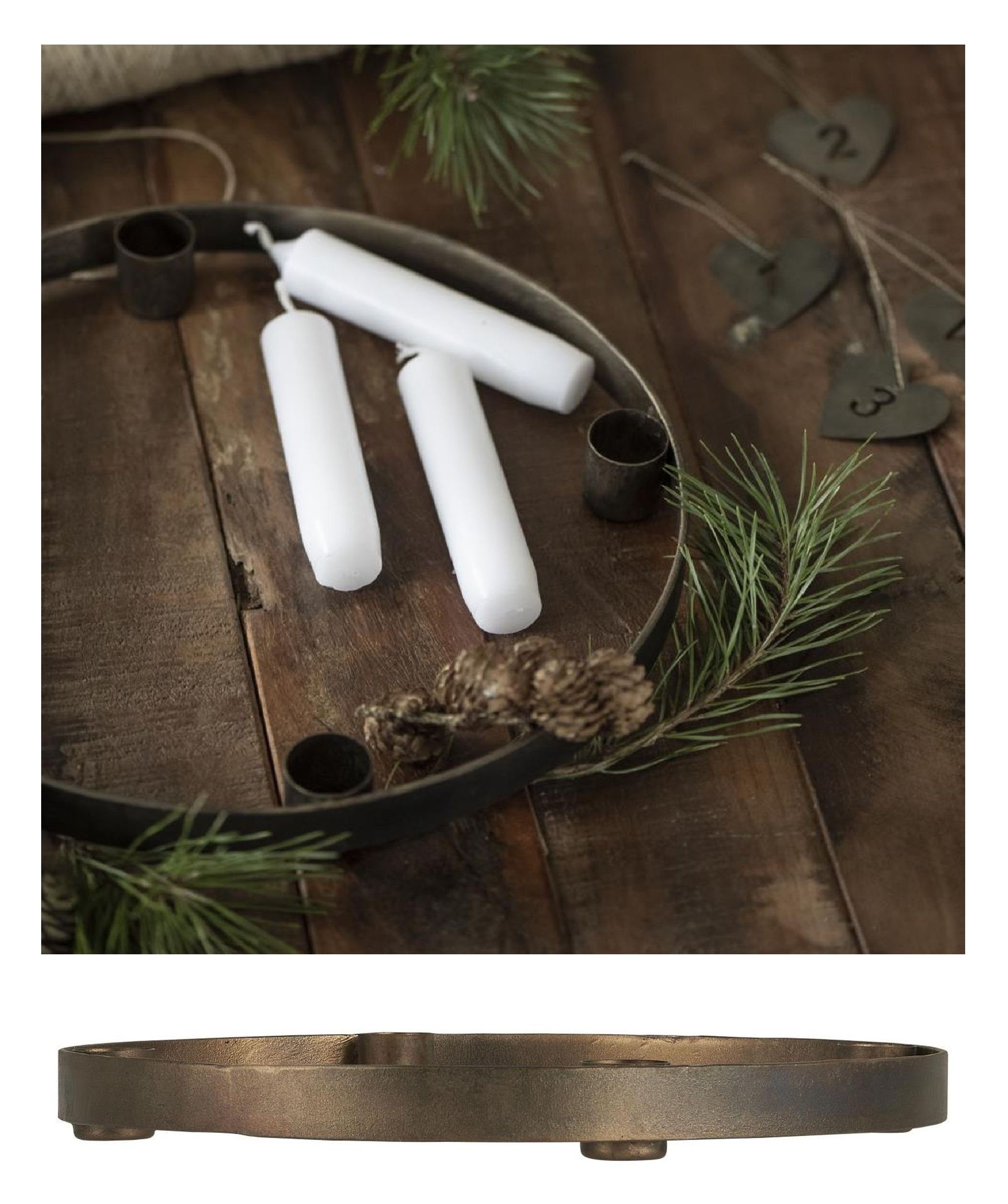 Ib Laursen Kerzenhalter Kerzenständer Kerzenhalter Adventskranz Weihnachten Messing Ib