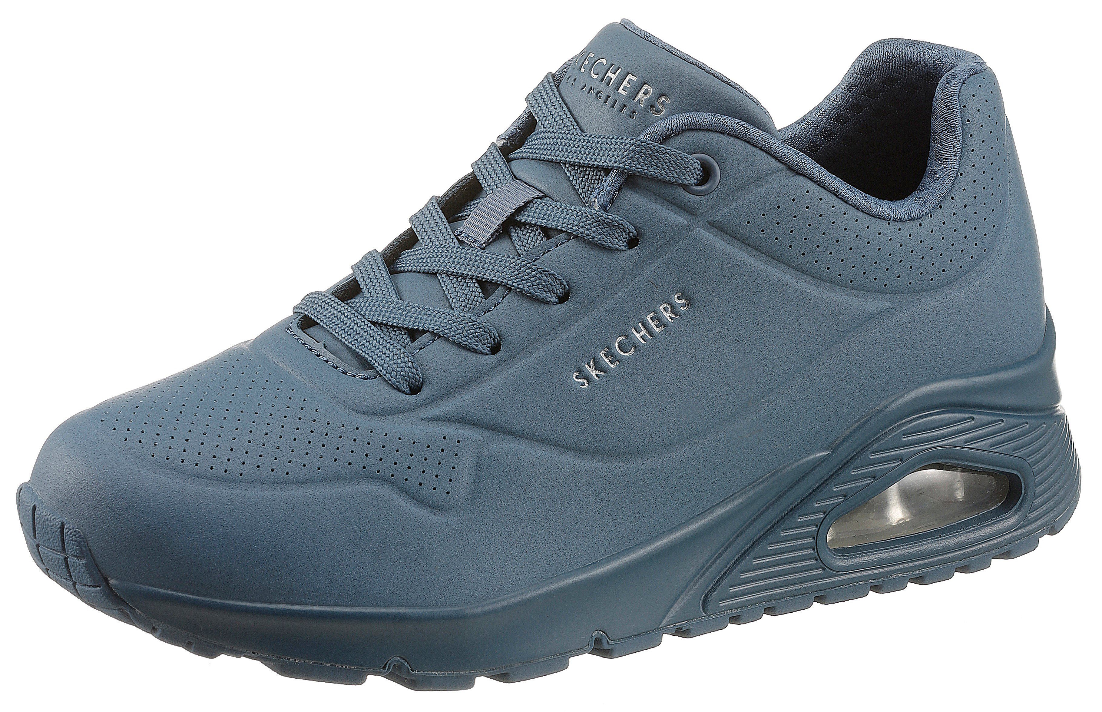 Skechers Uno - Stand on Air Wedgesneaker mit feiner Perforation, Freizeitschuh, Halbschuh, Schnürschuh