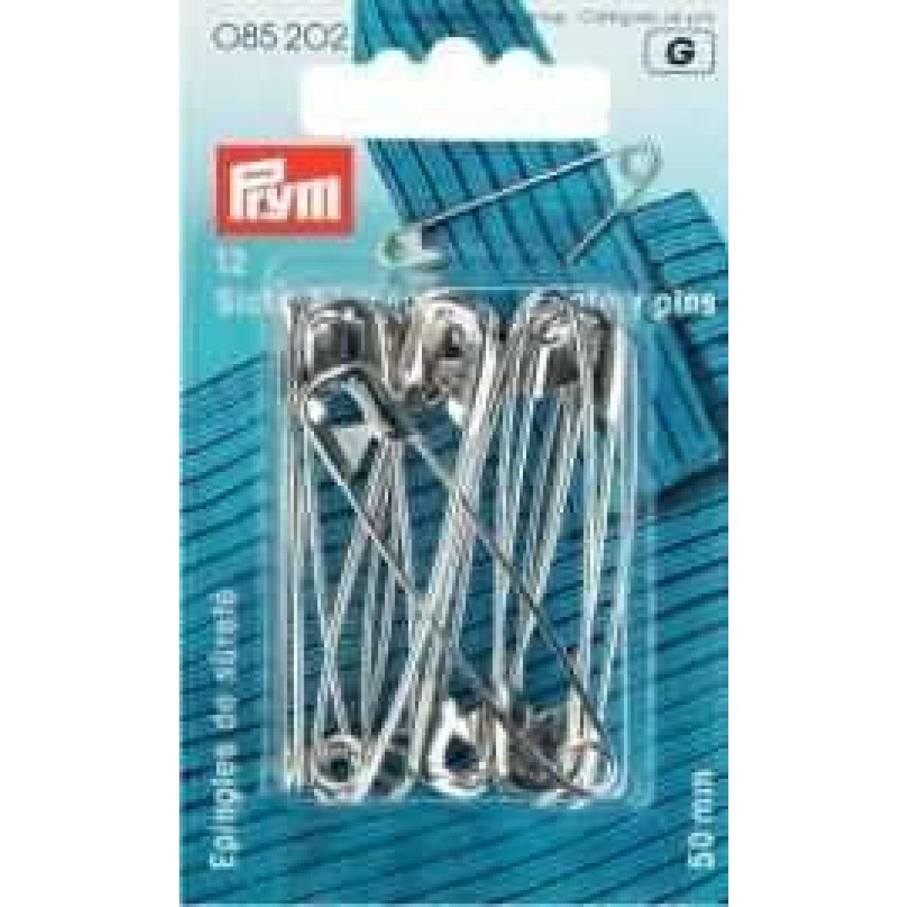 Prym Stricknadeln Sicherheitsnadeln 50 mm silberfarbig 12 St