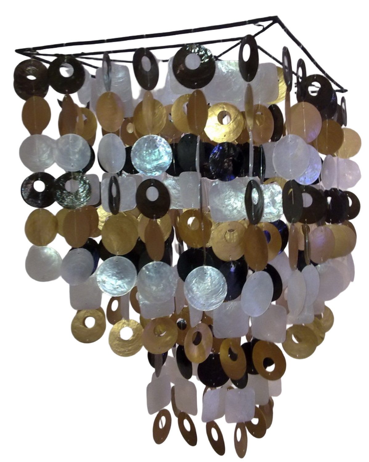 Guru-Shop Deckenleuchten Deckenlampe, Muschelleuchte aus hunderten.., Leuchtmittel nicht inklusive