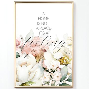 homestyle-accessoires Poster Bilder Wandbilder Bilderset HOME FEELING 3er Set, Ohne Bilderrahmen