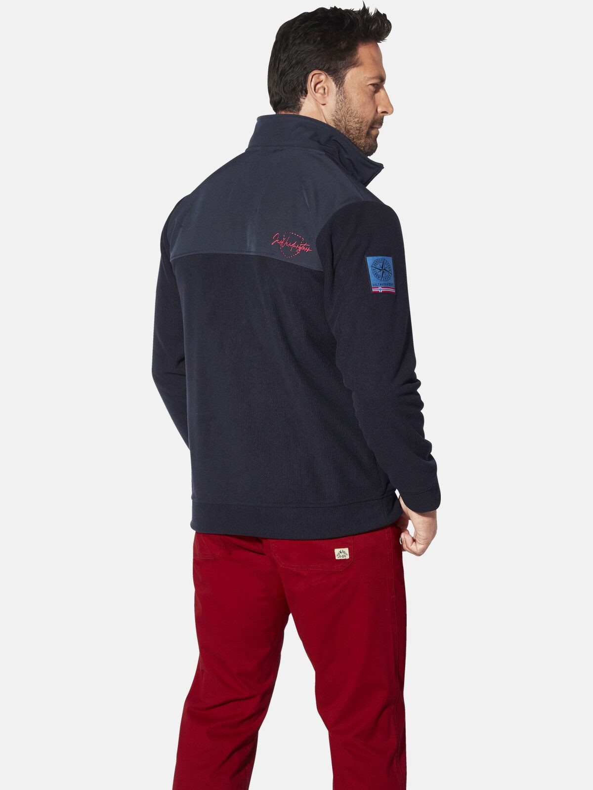 Jan Vanderstorm Sweatjacke ASPIAN mit Softshell-Besatz günstig online kaufen