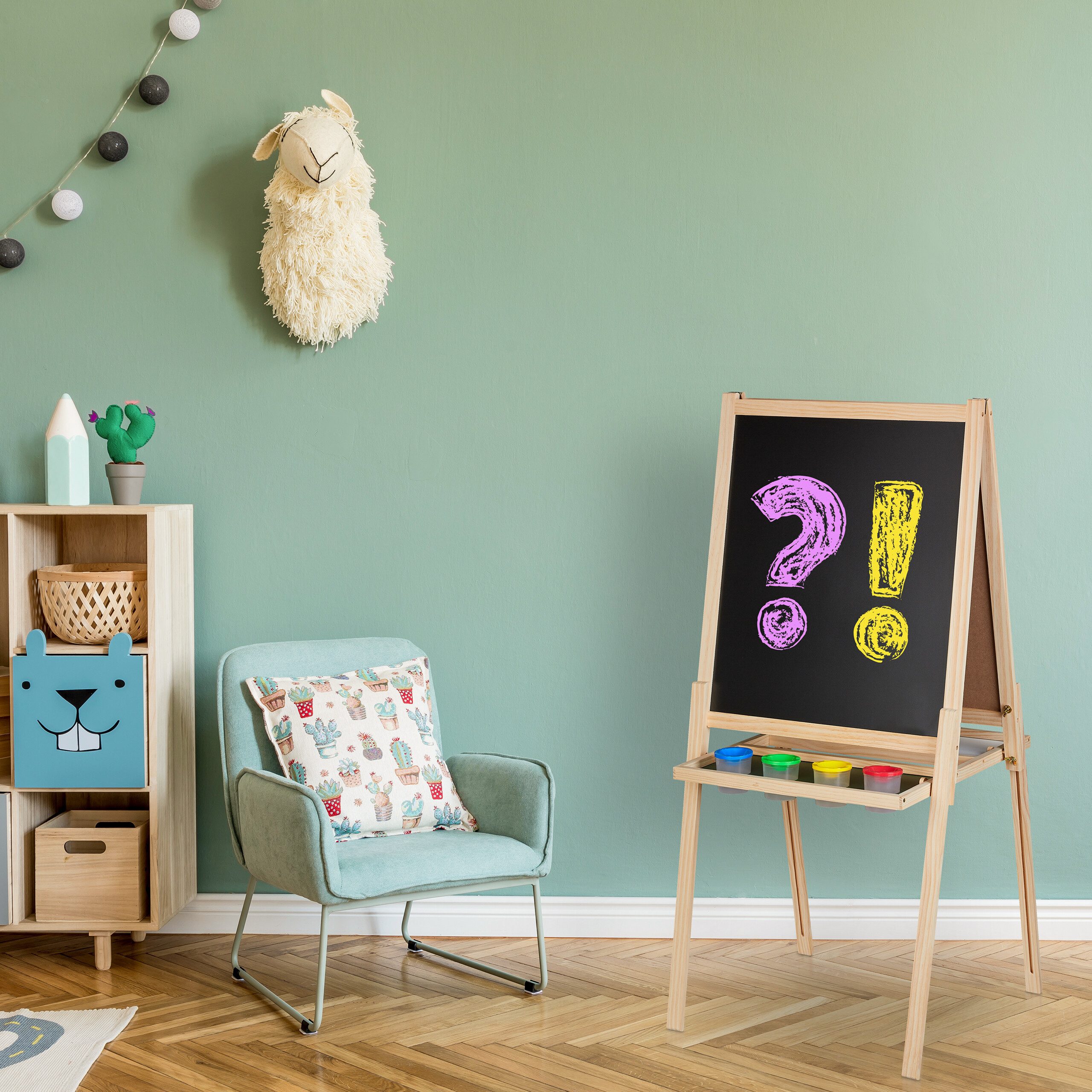 relaxdays Standtafel 2 in 1 Kindertafel mit Zubehör günstig online kaufen