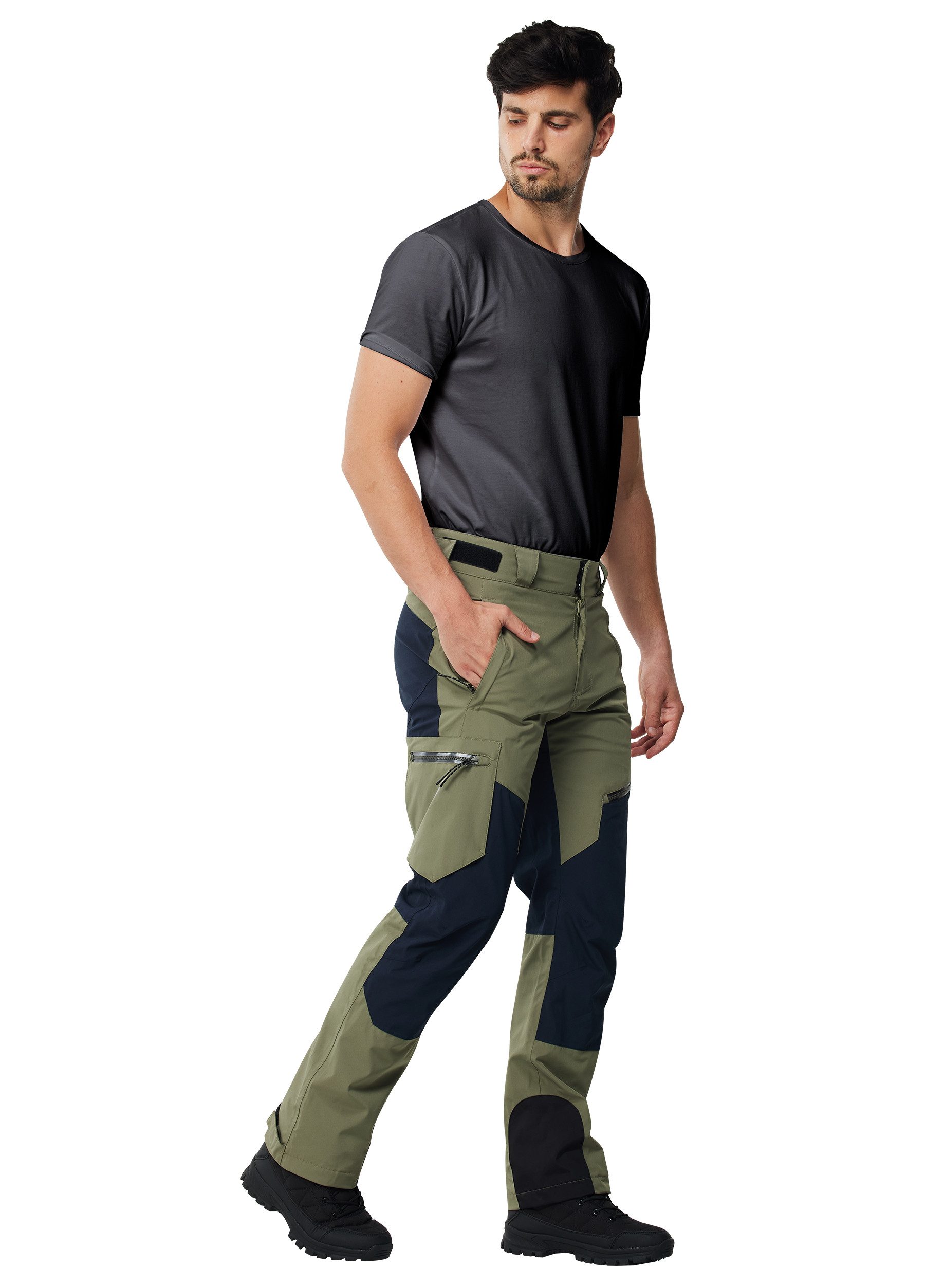 ATLASLAVA Outdoorhose Herren Wanderhose Wasserdicht Trekkinghose, Größen S–XXL verfügbar (1-tlg) Atmungsaktiv Männerhose für Outdoor-Aktivitäten & Außenarbeiten