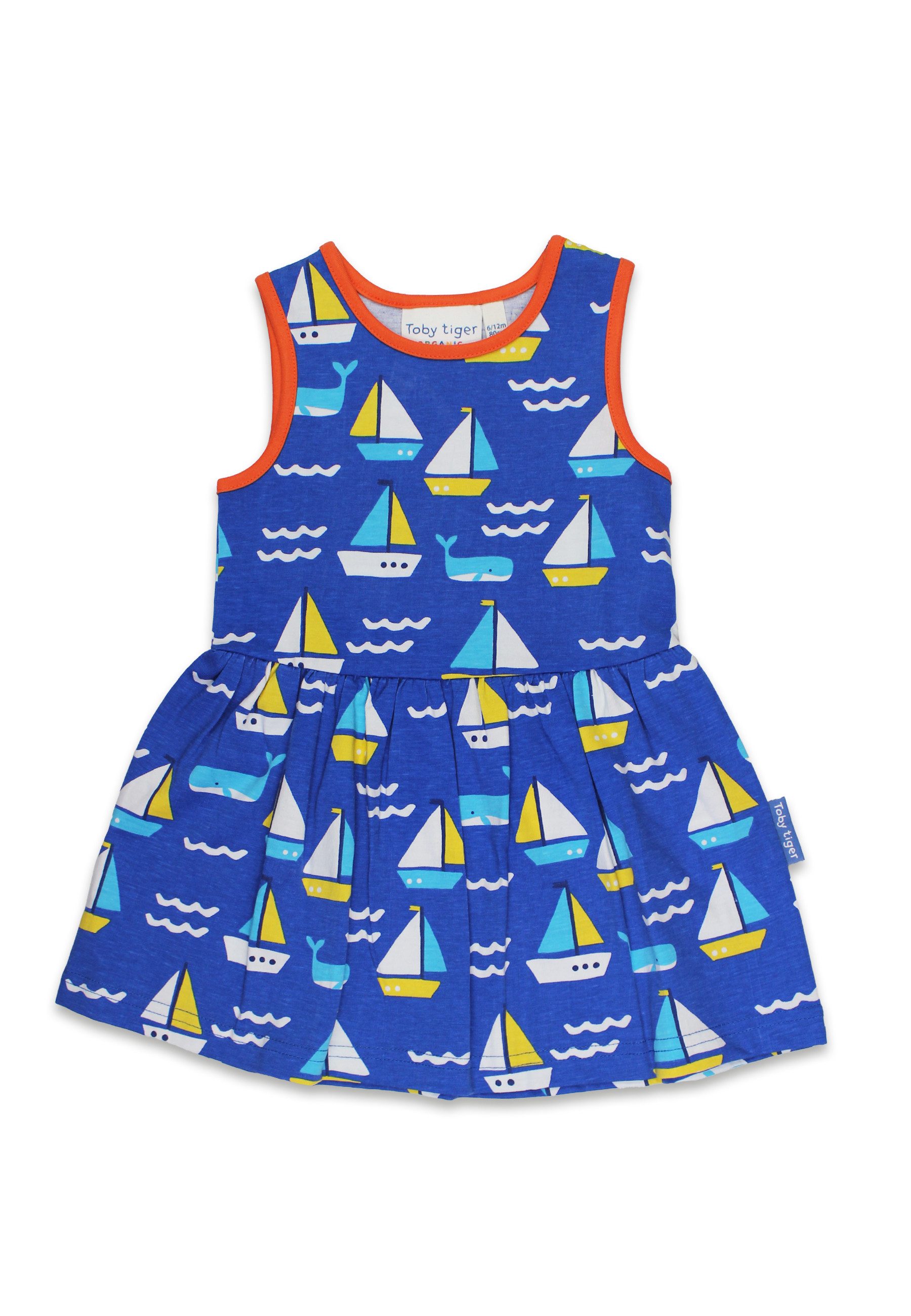 Shirtkleid Jersey Trägerkleid mit St Ives Boote Print