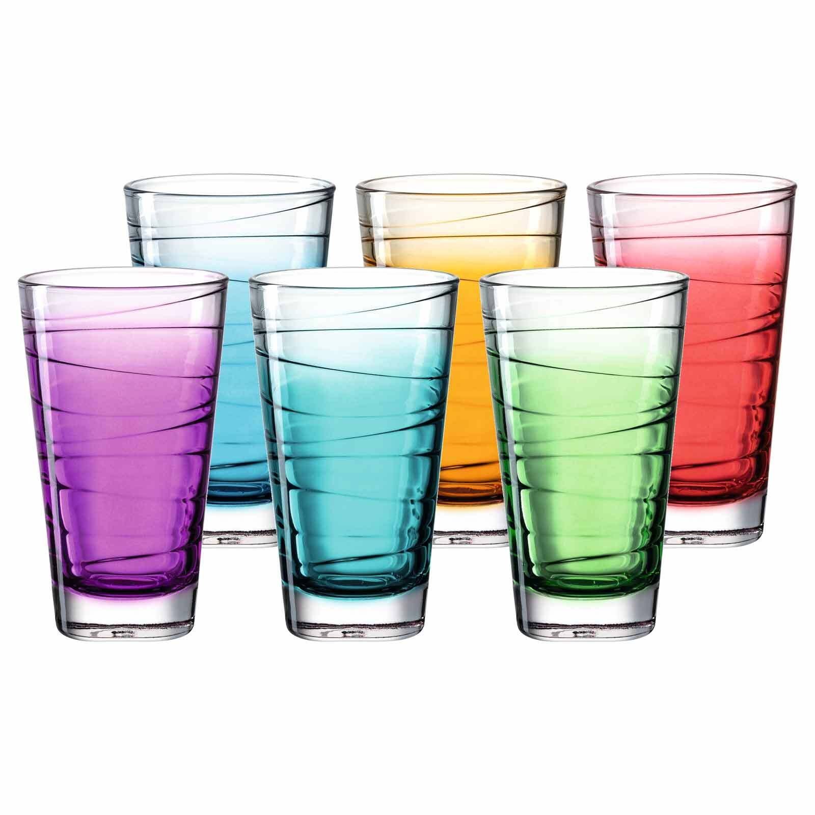 LEONARDO Glas Vario Struttura Trinkgläser 280 ml 6er Set, 6-tlg., Glas