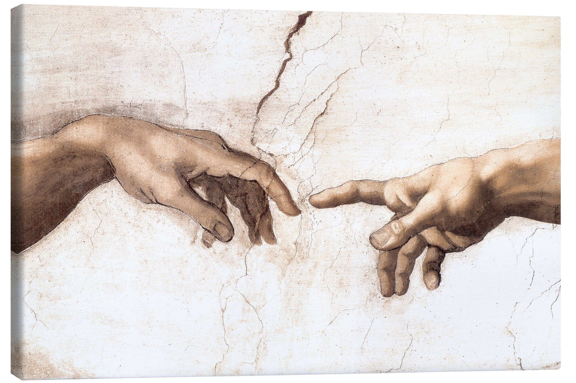 Posterlounge Wandbild Die Erschaffung Adams (Detail), Michelangelo, erhältl günstig online kaufen