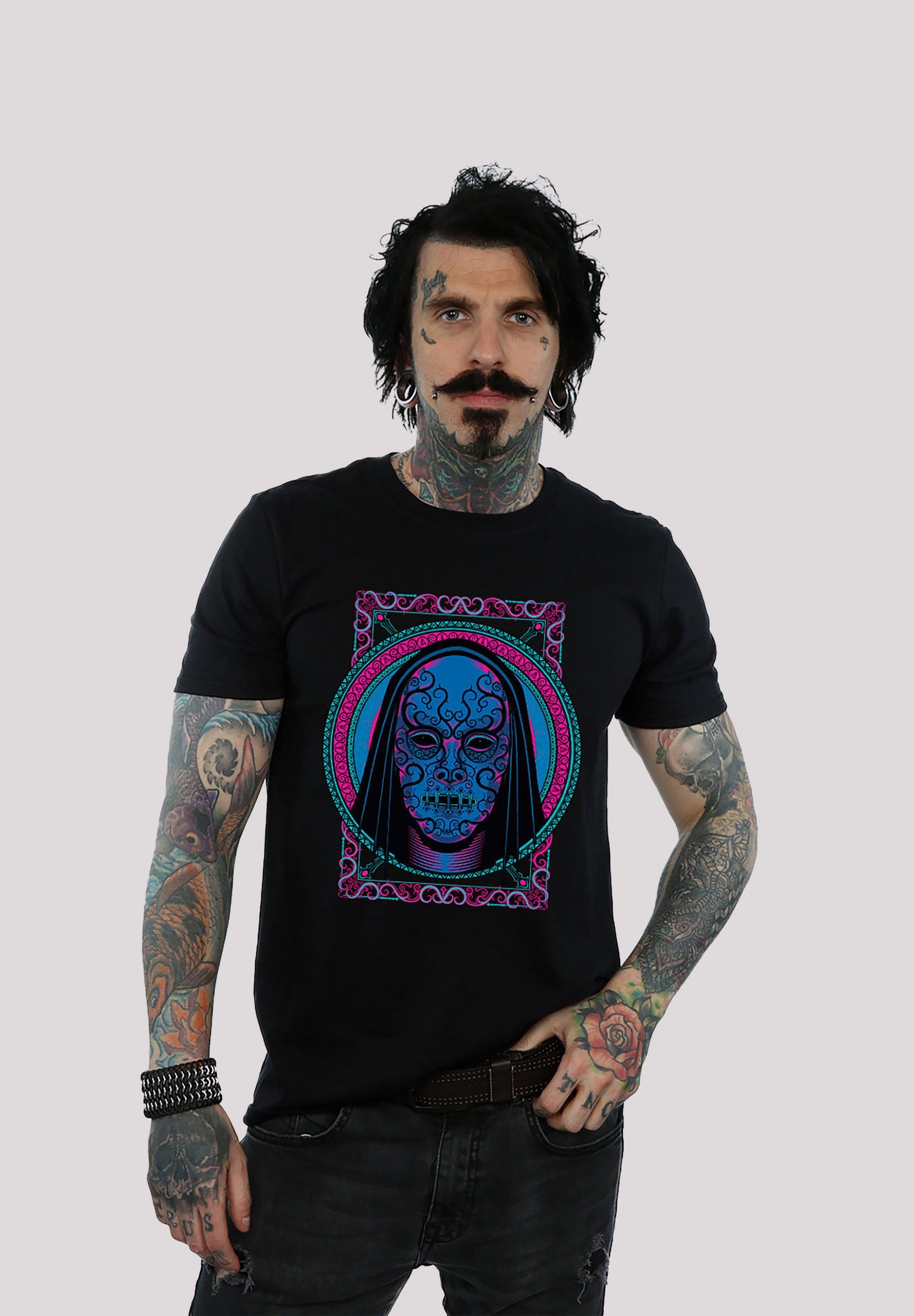 F4NT4STIC schwarz T-Shirt Neon Harry Todesser Potter Print