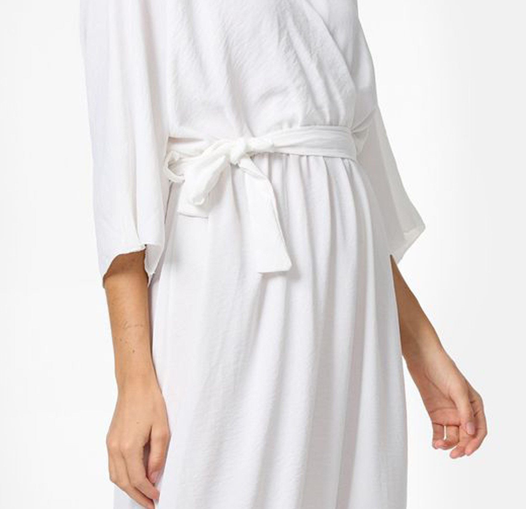 Rayshyne Maxikleid RS32 (Midi Strand Sommerkleid Optik Wickelkleid in Einheitsgröße)