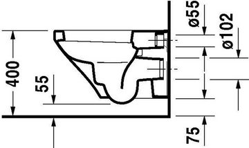 Duravit WC-Komplettset Duravit Wand-WC DURASTYLE ti 370x540mm w