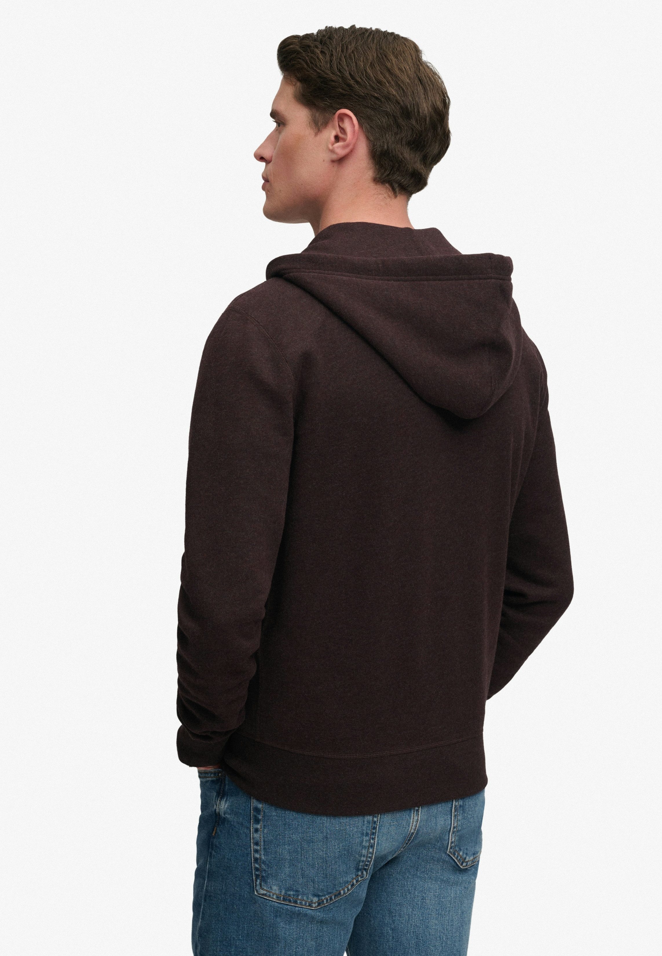Superdry Kapuzensweatjacke ESSENTIAL SDCO LOGO ZIPHOOD Baumwollmischung, regular fit – Bild 4 von 5