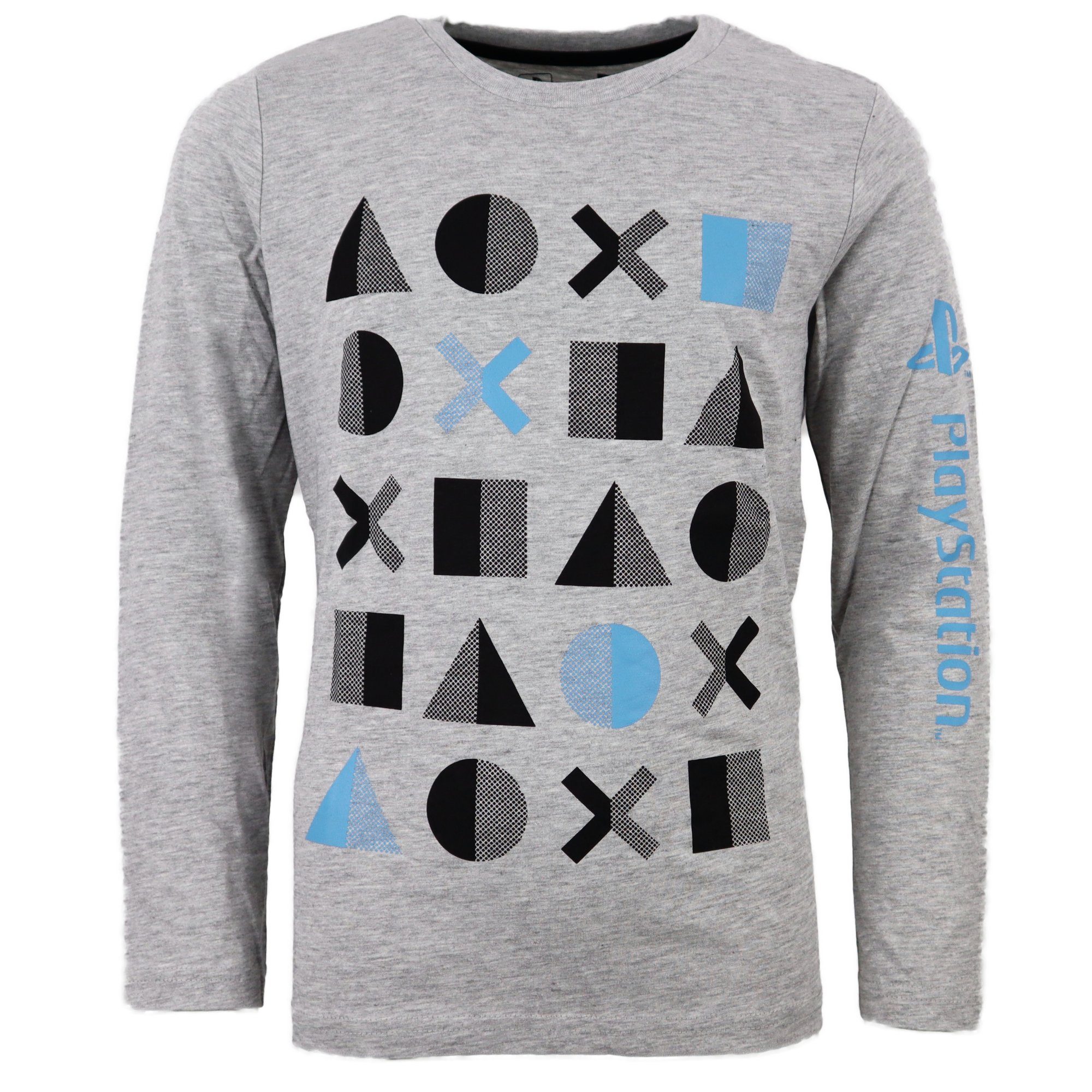 Playstation Langarmshirt Playstation Kinder Gamer Shirt Gr. 116 bis 152, in Grau
