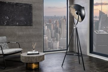 riess-ambiente Stehlampe BIG STUDIO 170cm schwarz / silber, ohne Leuchtmittel, Wohnzimmer · Metall · mit Lampenschirm · Industrial