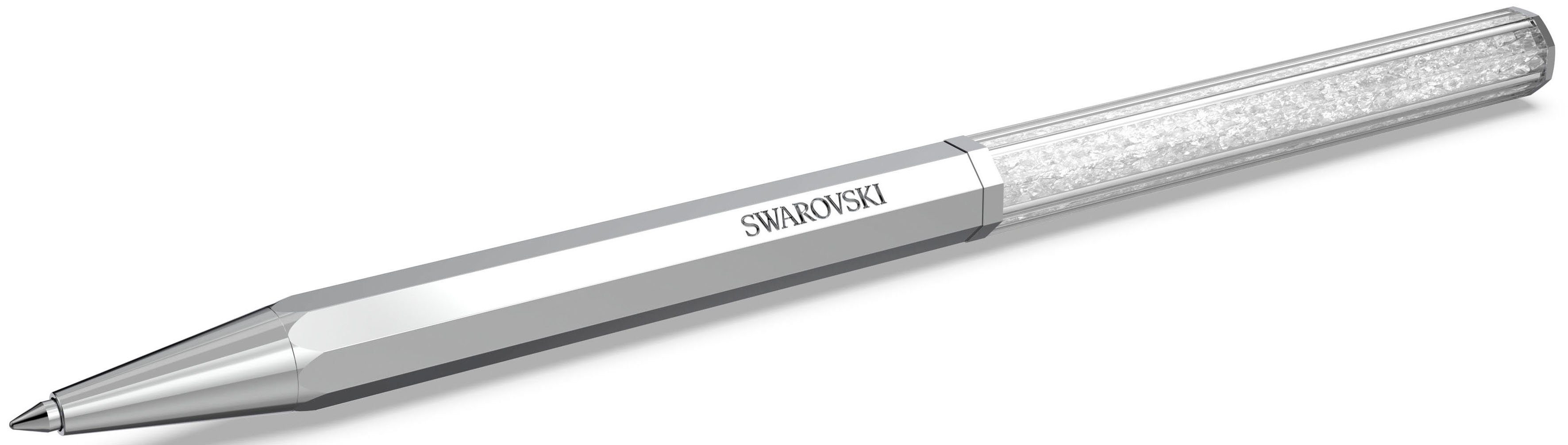 Swarovski Drehkugelschreiber Crystalline, (1-tlg), mit kristallweiß Swarovski® Kristallen