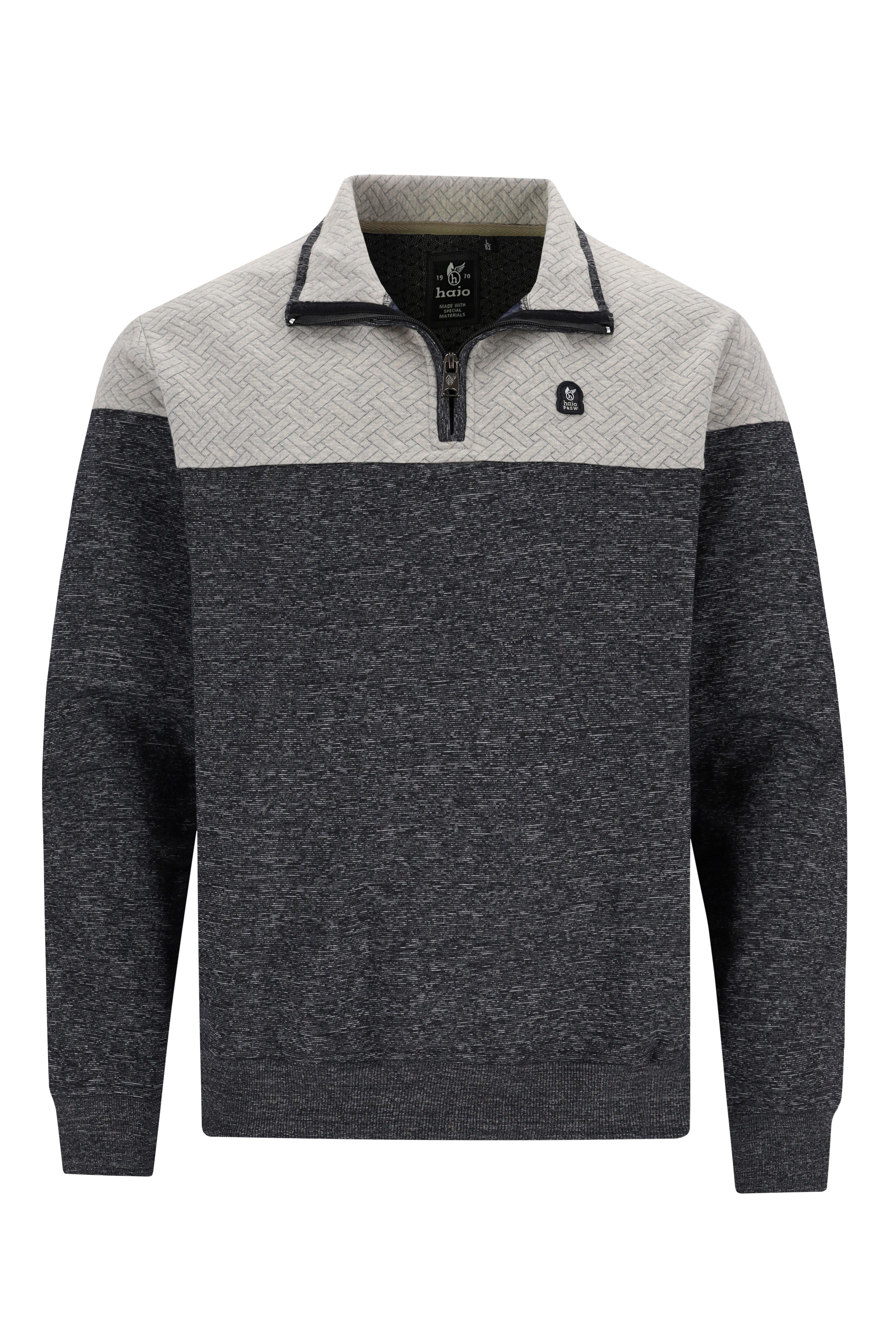 Sweatshirt Flächenteiler-Sweatshirt in Materialmix