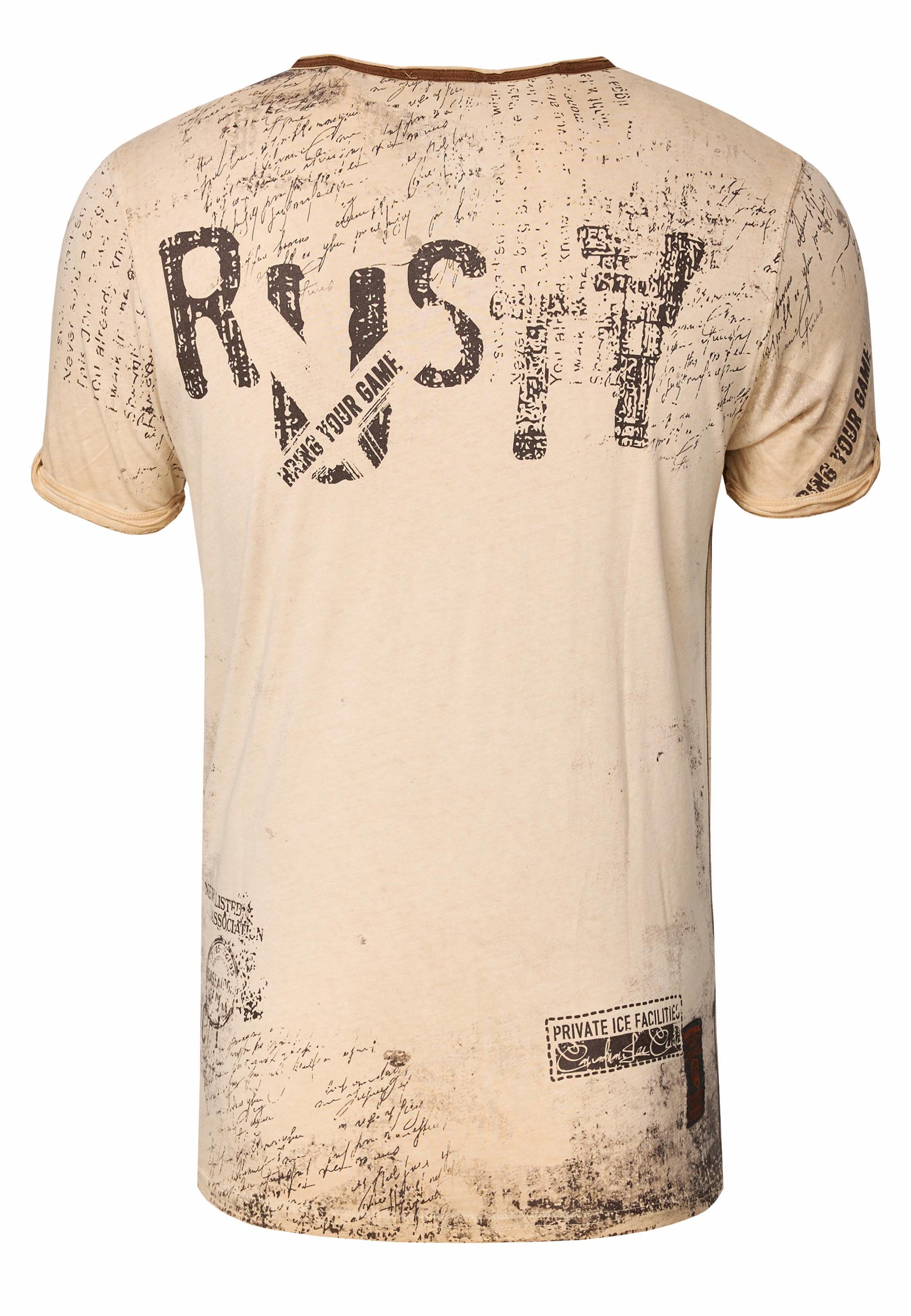 im Neal T-Shirt Rusty beige Used-Look