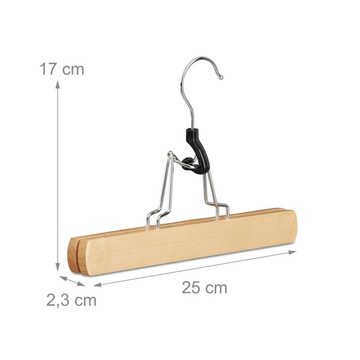 relaxdays Kleiderbügel Hosenspanner Holz 12er Set