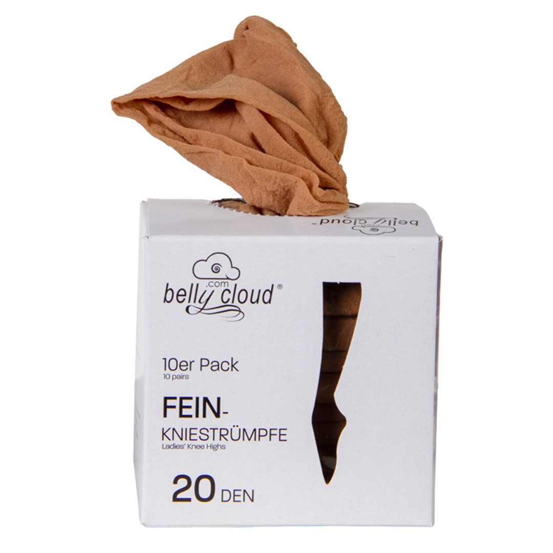 Belly Cloud Feinkniestrümpfe Feinkniestrumpf 20 DEN (10 Paar)
