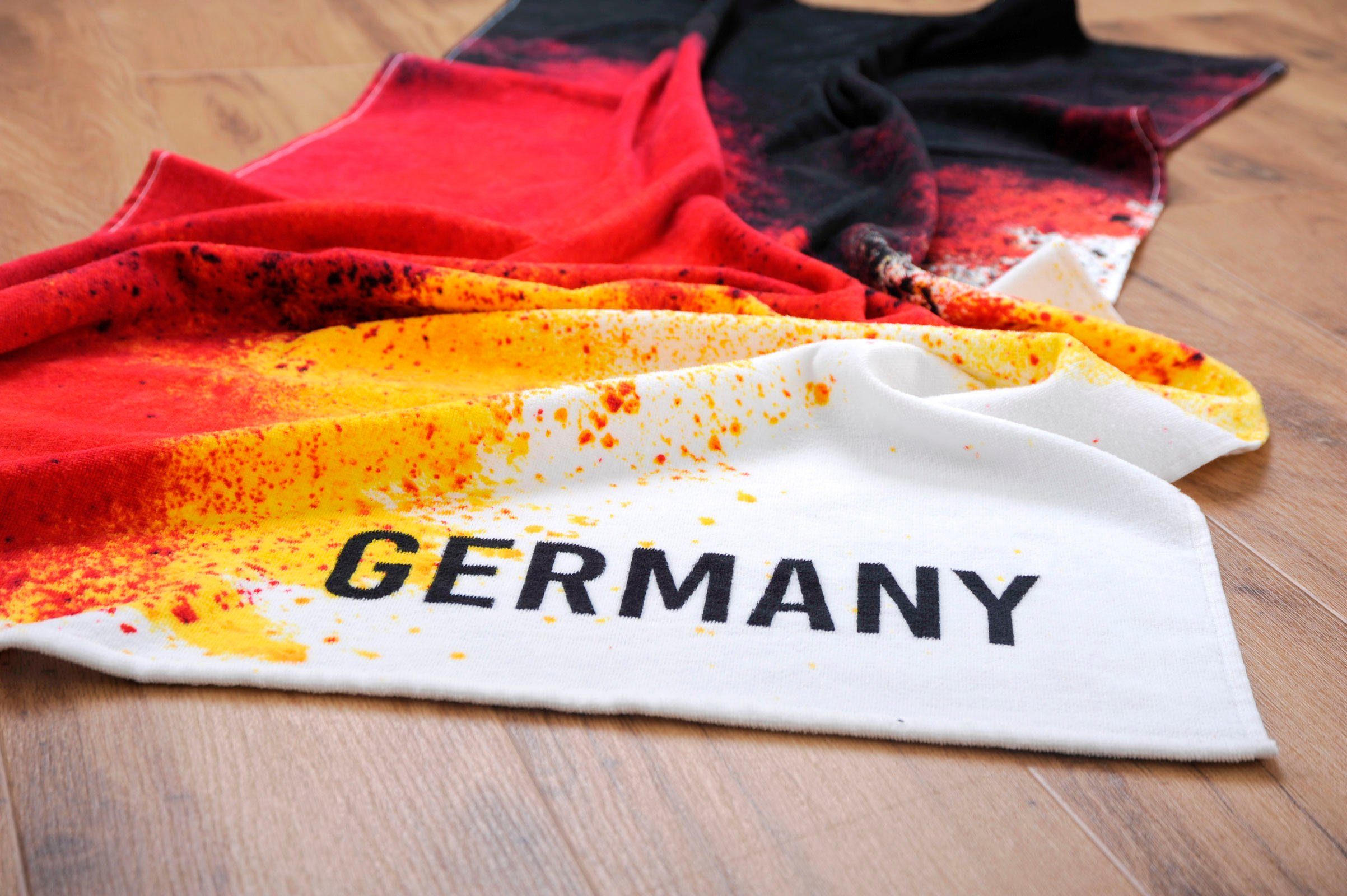 Herding Young Collection Badetuch Germany, Velours (1-St), hochfarbig bedruckt