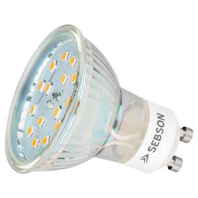 SEBSON LED-Leuchtmittel LED Lampe GU10 5W warmweiß 3000K 420lm 230V Leuchtmittel flimmerfrei