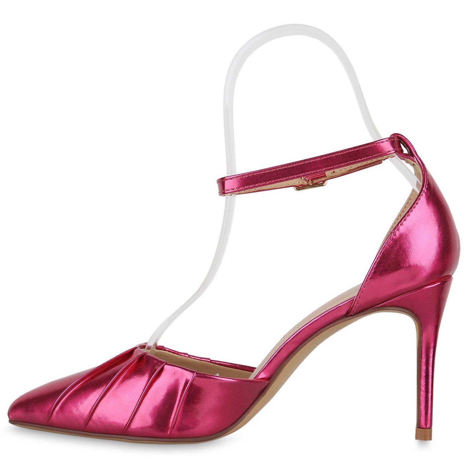 840464 Fuchsia Metallic Pumps Schuhe VAN HILL