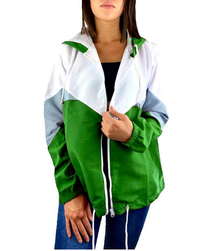 Worldclassca Windbreaker Worldclassca Damen Windbreaker Festival Jacke 90s  Blouson Regen Kapuzenjacke Bomberjacke Sport Hoodie Übergangsjacke mit  Reißverschluss Wasserabweisend XS-XL