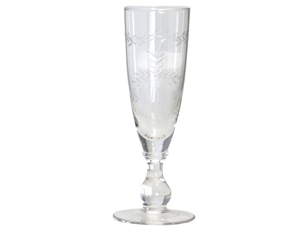 Greengate Glas Greengate Sektglas mit geschliffen Muster