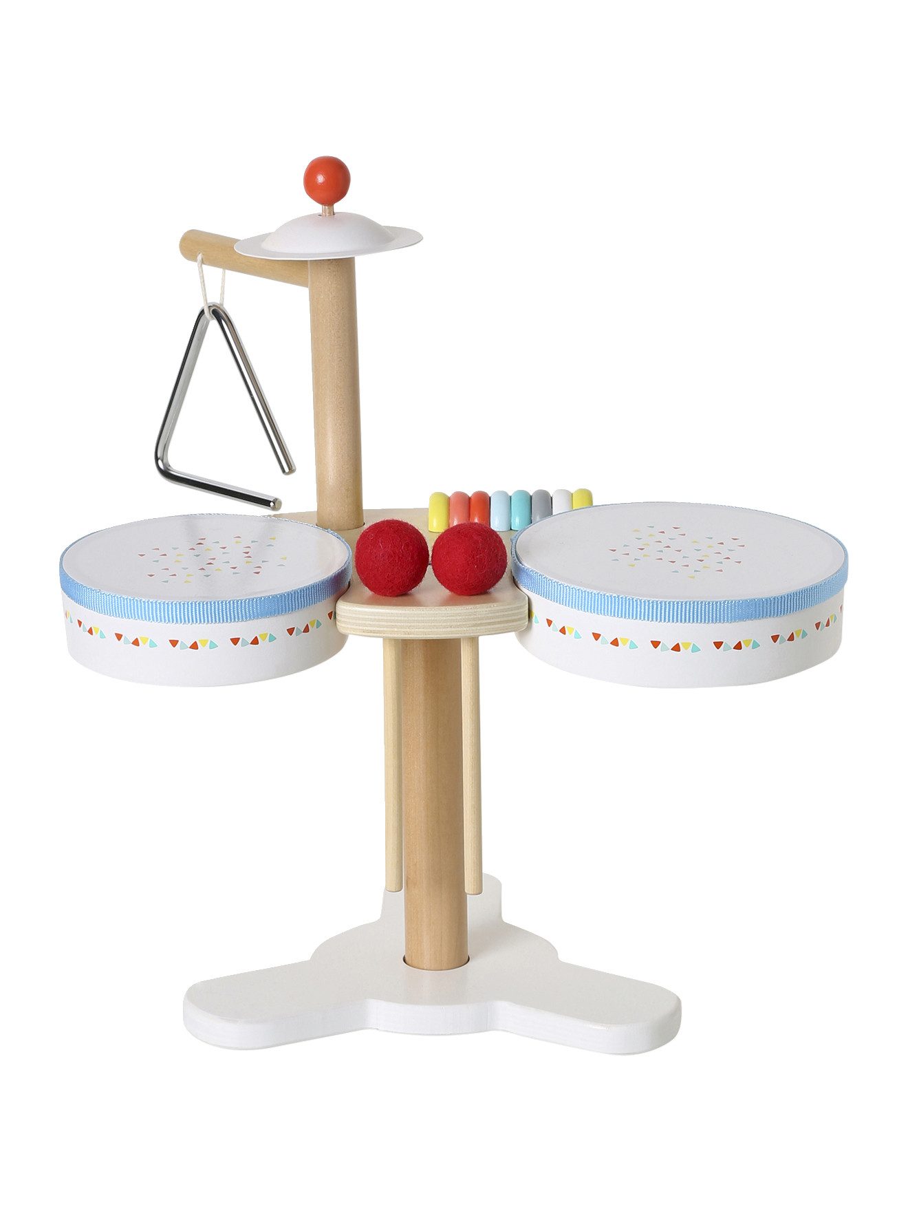 vertbaudet Spielzeug-Musikinstrument Kinder Schlagzeug, Holz FSC®