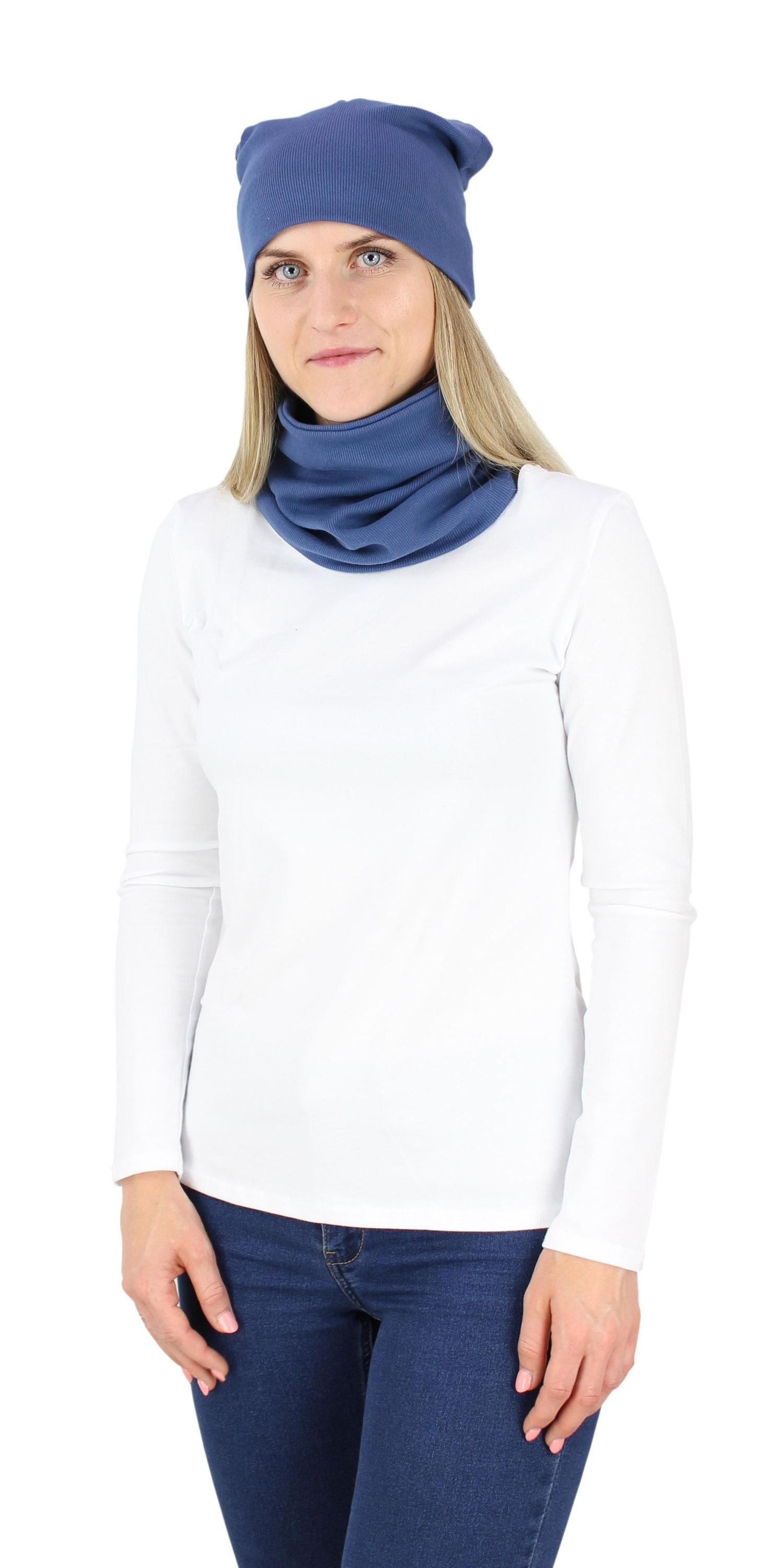 Alkato Beanie Alkato Unisex Beanie Mütze und Schal Set Uni günstig online kaufen