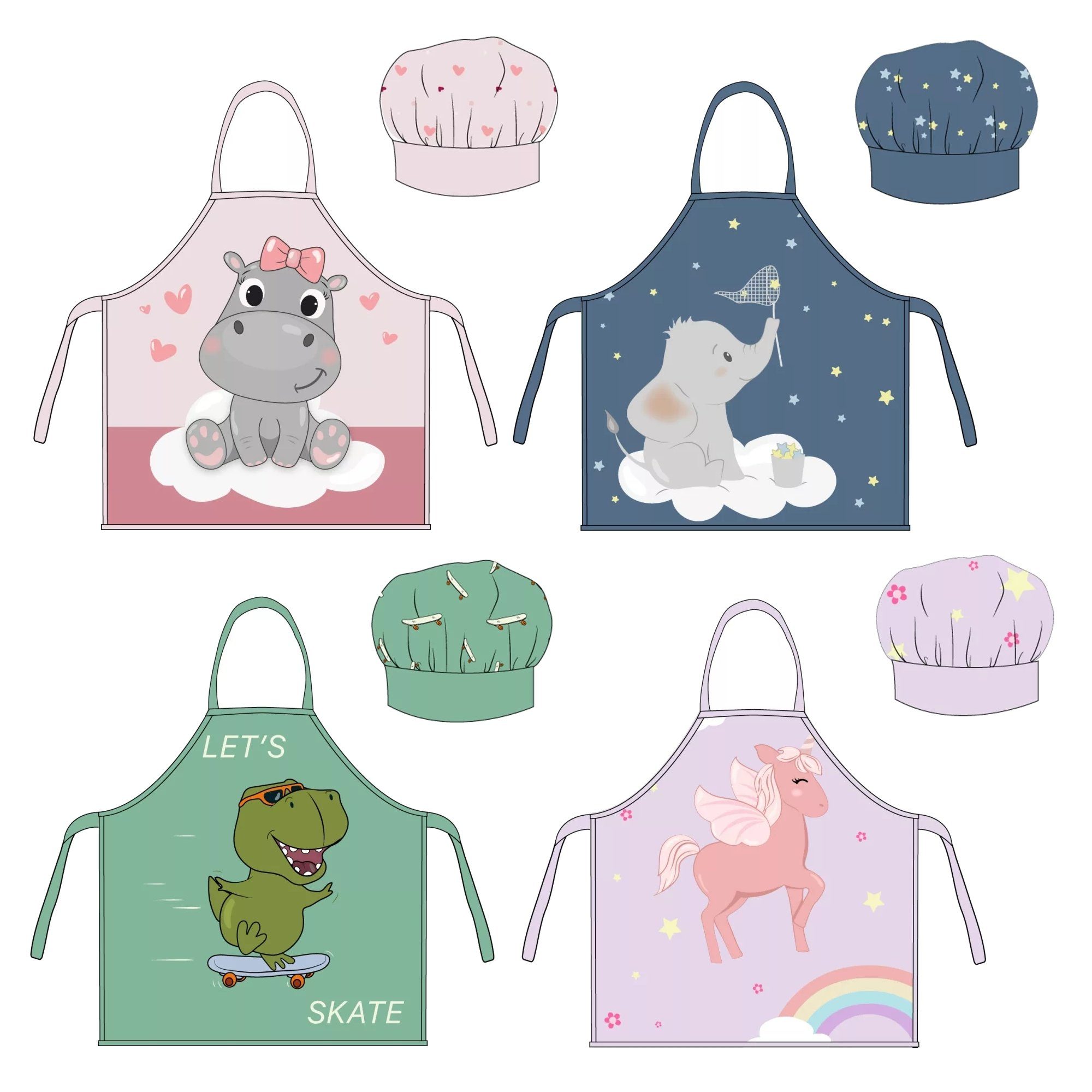Lau-Fashion Kochschürze 2tl. Malkittel Set Kinder günstig online kaufen