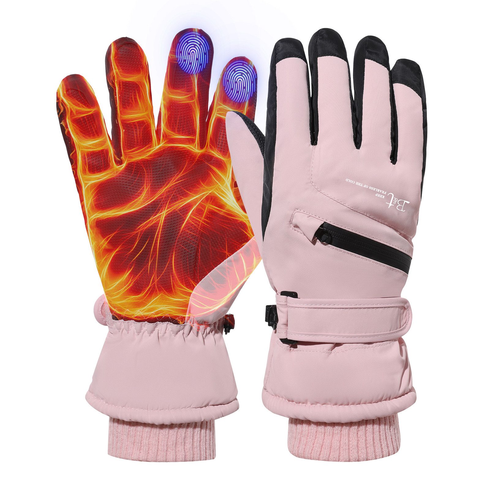 Sunicol Skihandschuhe Wasserdicht Handschuhe Herren Damen Winterhandschuhe, Touchscreen Rutschfeste Thermohandschuhe für Radfahren, Laufen, Skifahren, Wandern