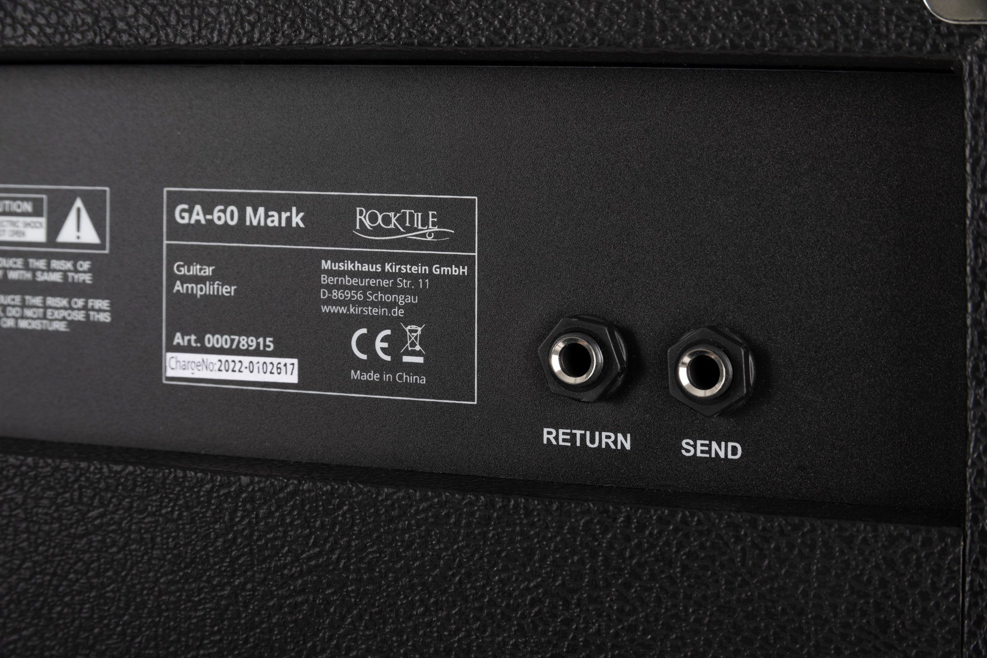 Rocktile GA-60 Mark Gitarrenverstärker Verstärker Kanäle: Gitarrencombo - pro 60 Mit (Normal/Drive), W, Effektweg) Federhall-Effekt 2-Band-EQ (Anzahl 2 - Kanal &