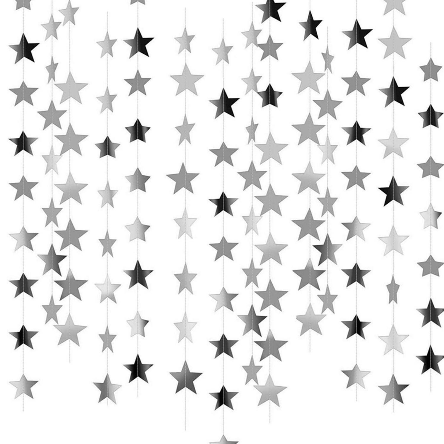 LuxusKollektion Girlande Sternengirlande Silber 20m