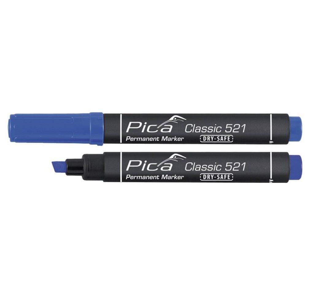 Thumbnail - Pica Marker Classic Permanentmarker, Keilspitze 2-6mm, blau