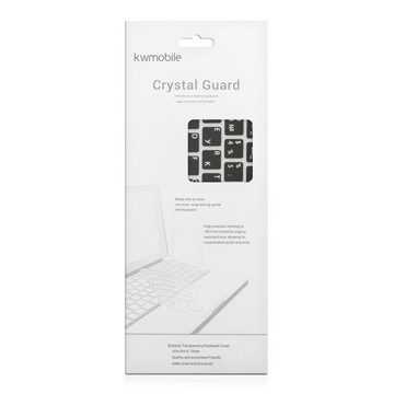 kwmobile Aufbewahrungstasche Silikon Tastaturschutz für Apple MacBook Air 13''/Pro Retina 13''/15'' (1-tlg), QWERTY US Keyboard Cover Abdeckung - Schwarz