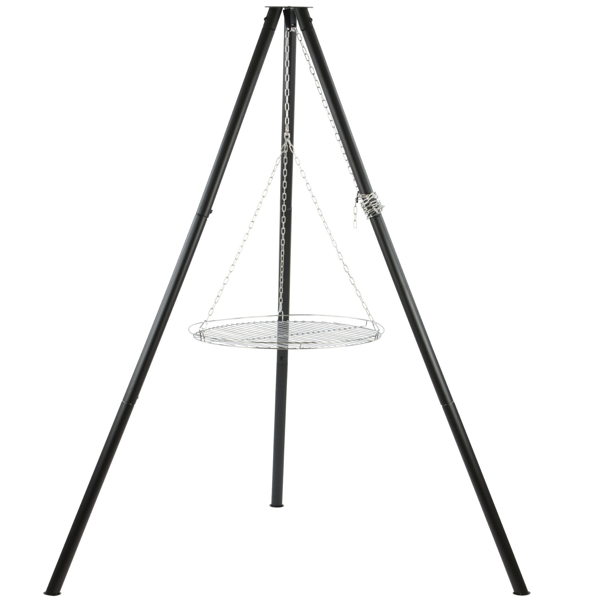 BBQ-Toro Schwenkgrill Dreibein Grill mit Grillrost, 165 cm, Dreibein für Feuerschale, Stabil und Langlebig