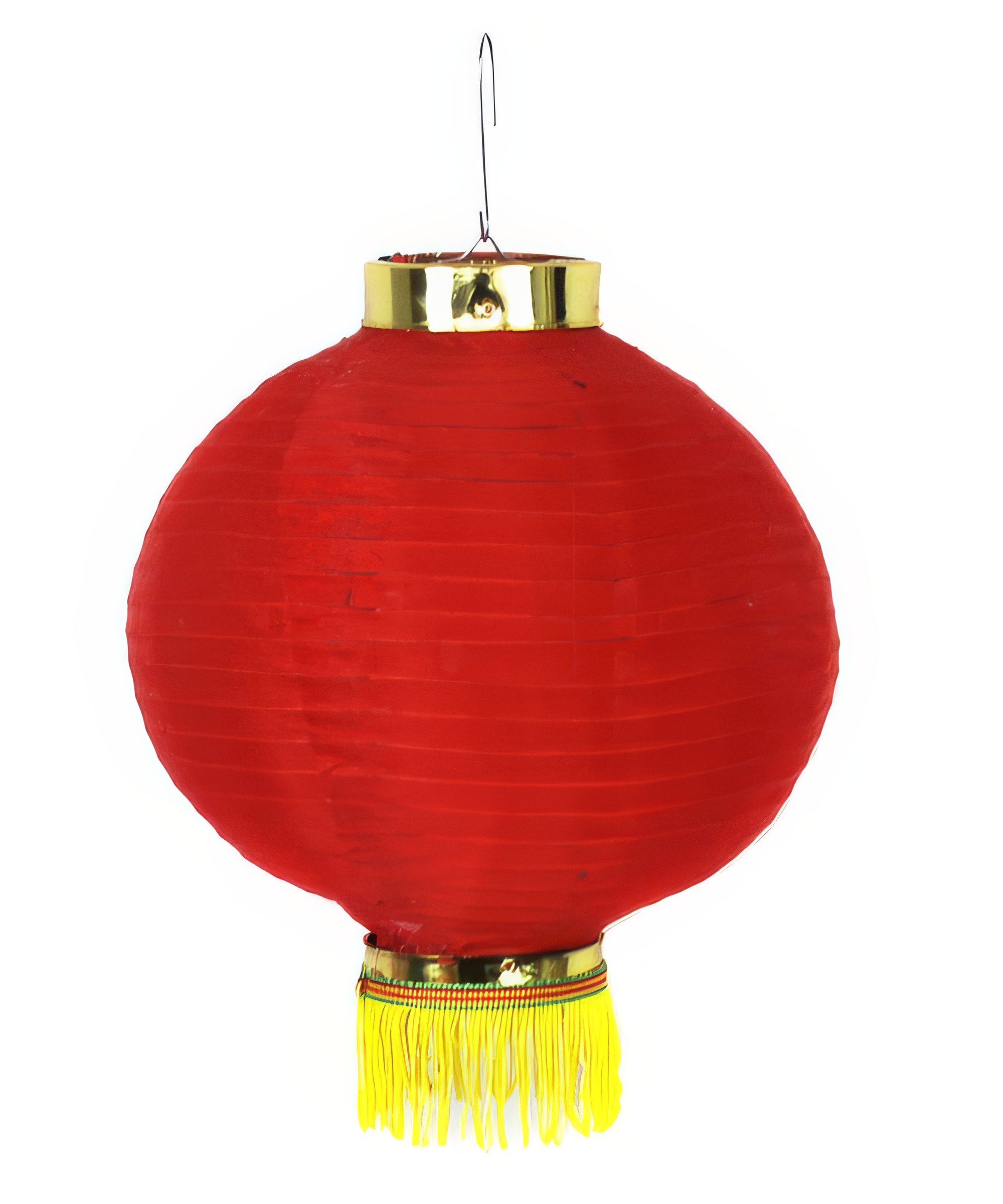 Yudu Lampenschirm Lampion Dekolampion Fengshui Draht & Seide Fransen Ø25cm