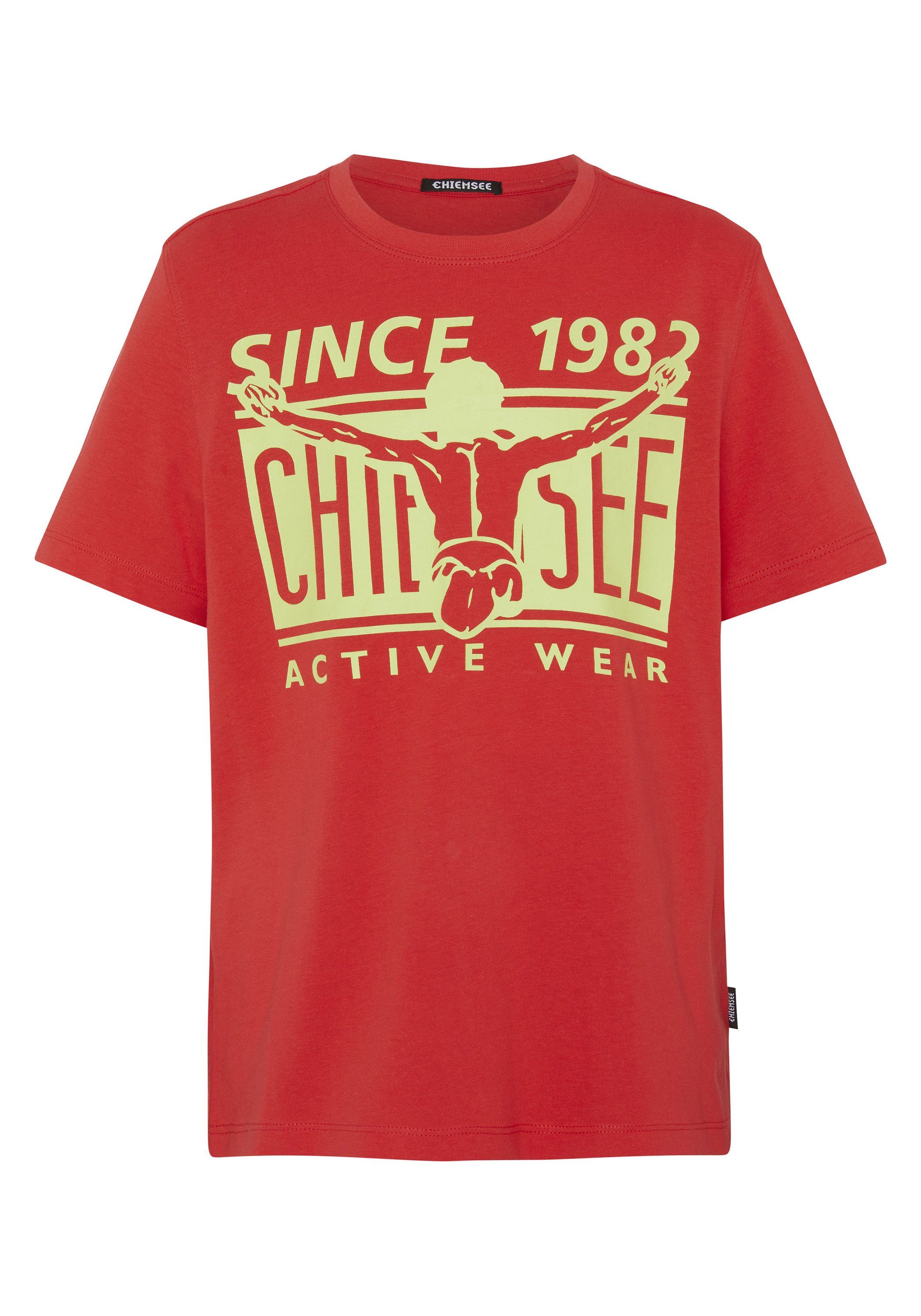 Chiemsee Print-Shirt T-Shirt mit Chiemsee Frontprint 1 17-1663 Bittersweet