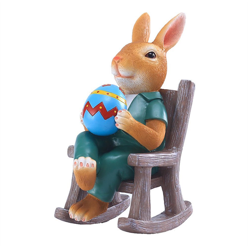 OUSPO Osterhase Garten Statuen Kaninchen Osterhase Kunst im Freien