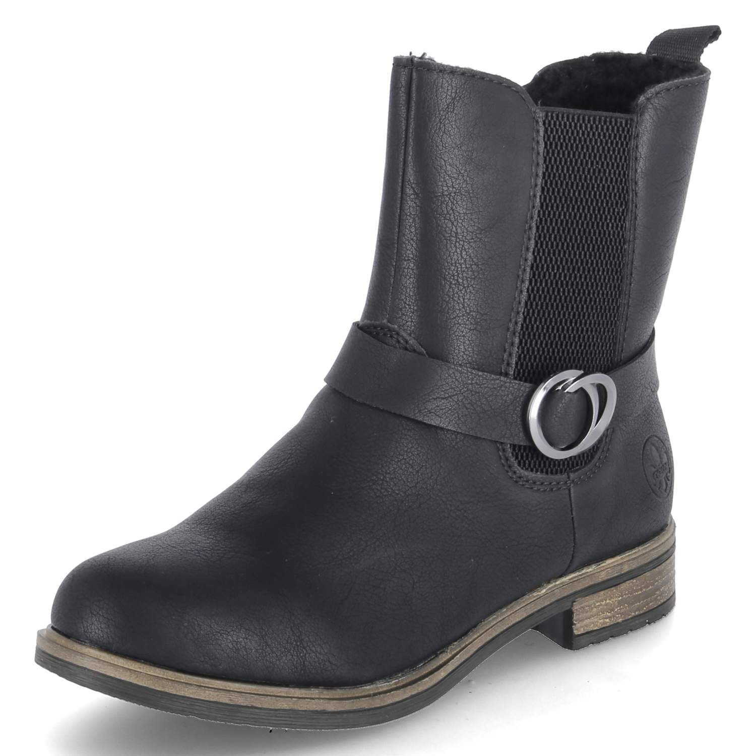 Rieker Rieker 72252-00 Damen Kunstleder schwarz Winterstiefel günstig online kaufen
