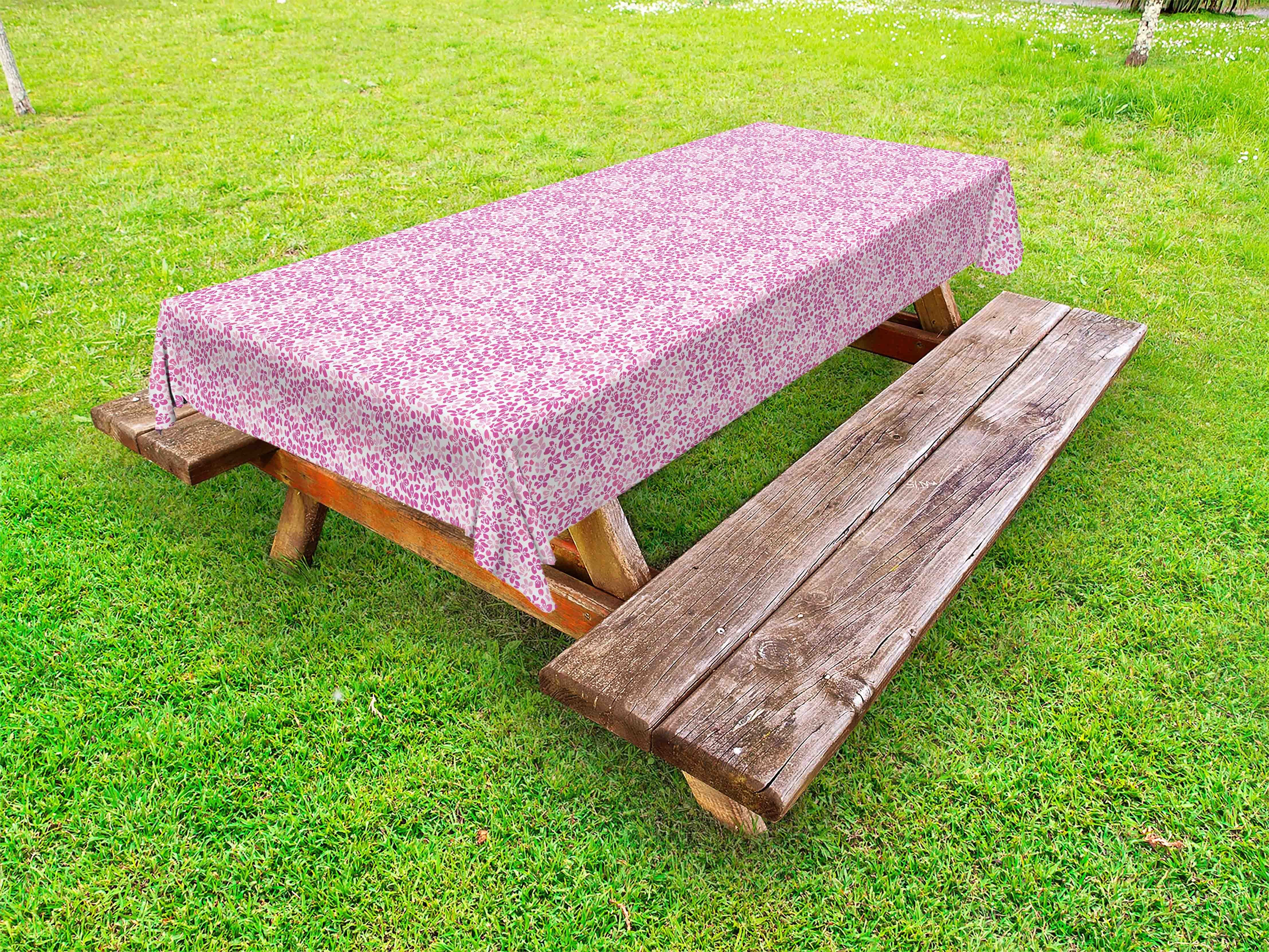 Abakuhaus Tischdecke dekorative waschbare Picknick-Tischdecke, Kunstwerk Muster in Sakura Blumen