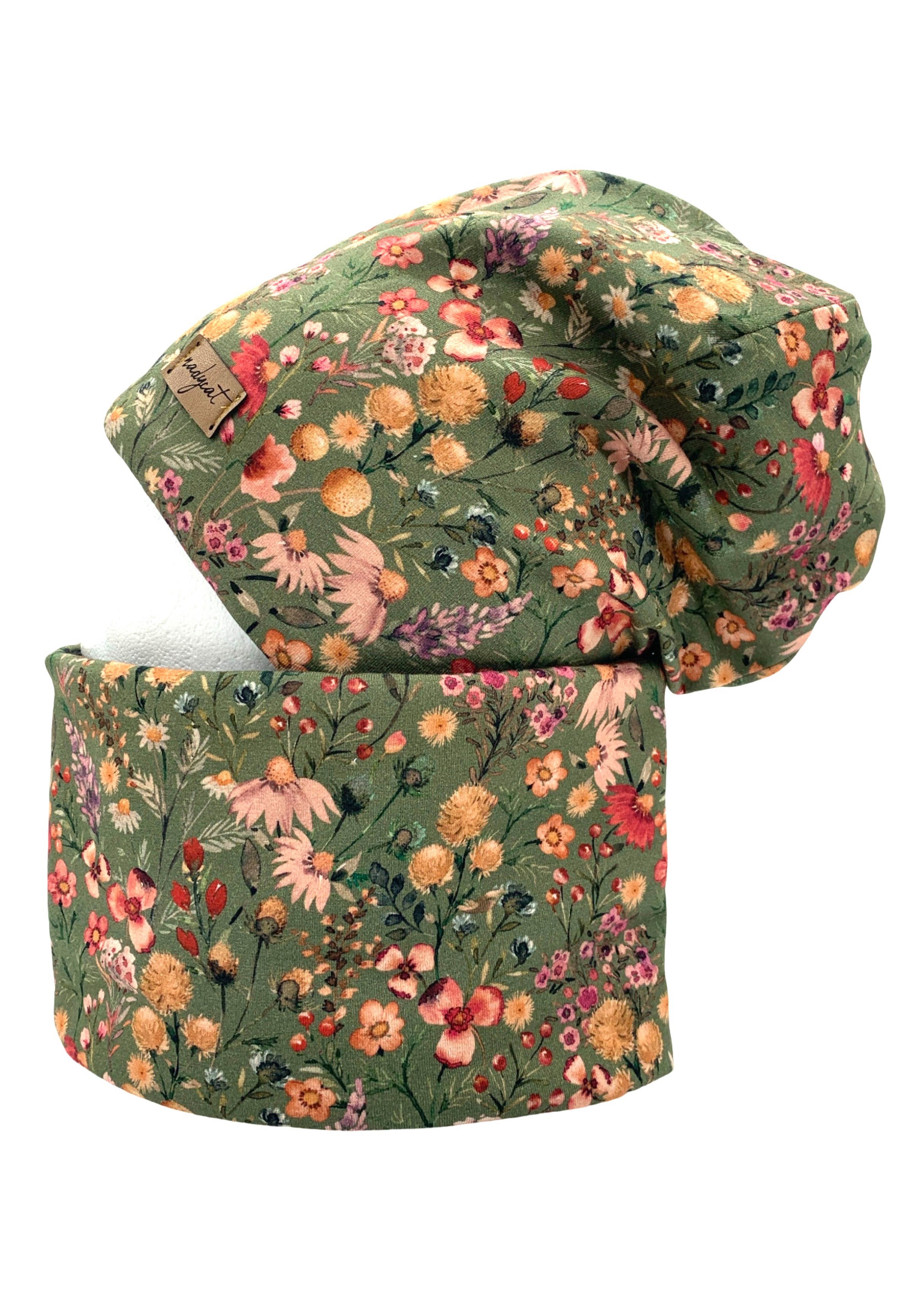 nadycat Beanie BLÜTENZAUBER (Set, 2-St., Beanie mit passendem Loop) handgef günstig online kaufen